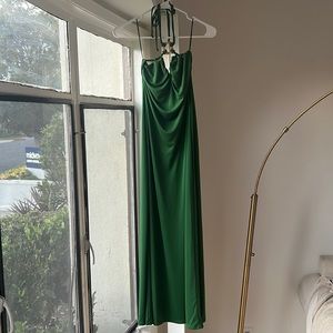 Green maxi dress